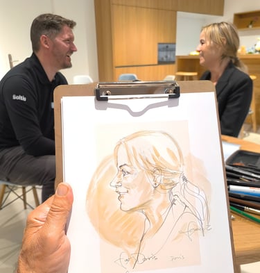 Schnellster & bester Portrait Karikaturist Schnellzeichner Hotel Sacher, Wien Salzburg Österreich