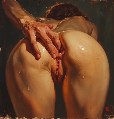 Mann fingrer en kvinne analt