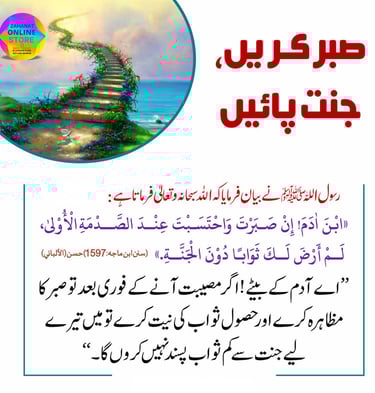 Hadith About Sabar-Sunan Ibn Majah 1597-patience in Islam zahanatonline.com