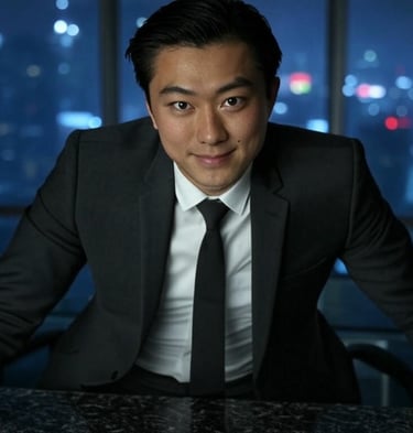 a man in a suit and tie is posing for a picture