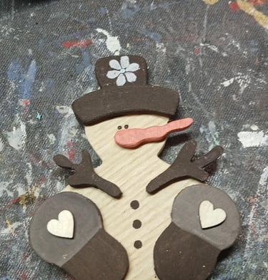 Fabrication artisanale suspension de Noël en bois