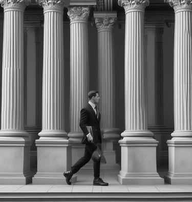 A focused business meeting where a team discusses growth strategies using charts and laptops.