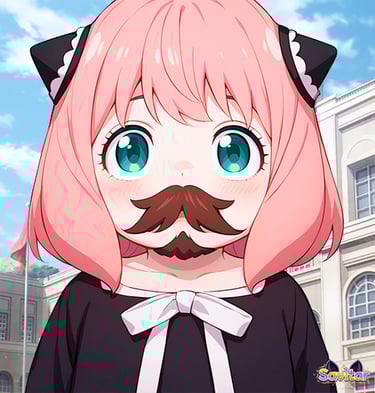 Anya Forger with Mustache