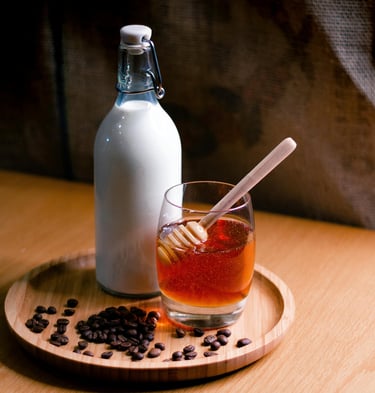 milk and honey for making milk bath