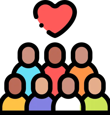 communauté avec un coeur