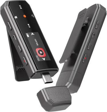 Ruizu Reproductor MP3 de 64GB Memoria USB Tipo-C y con Clip Portátil, con grabación y Radio