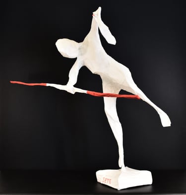 jouteur sculpture papier Sète France