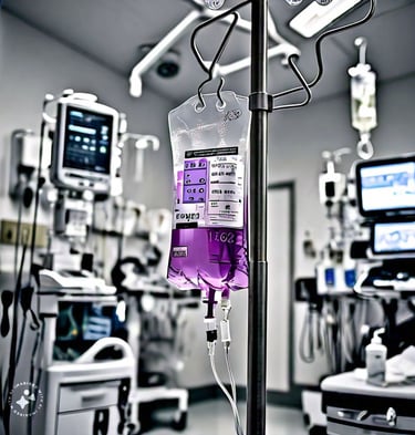 an IV treatment station in a hospital