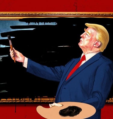 a portrait of president trump
