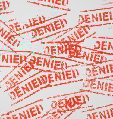 "denied" stamps