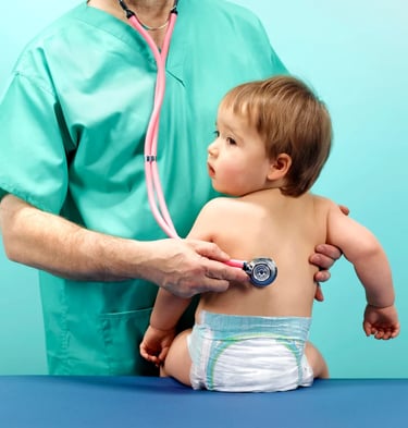 A kid during a healthcheck - Getty Images