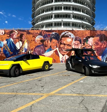 mural-with-tesla-cybertruck-model-xcapitol-records-hollywood-los-angeles