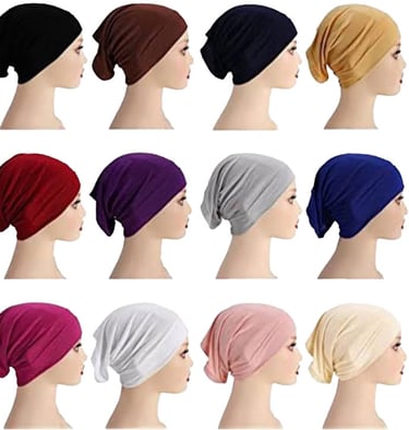 a woman's headbanded hat with a variety of colors