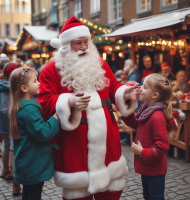 A group of people engaged in a crafting workshop, making holiday decorations together.