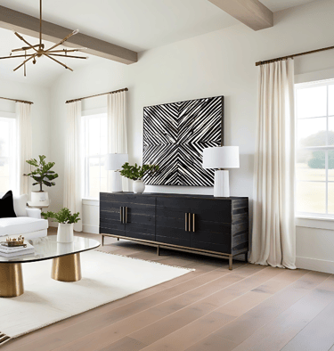 a living room with a couch and a table