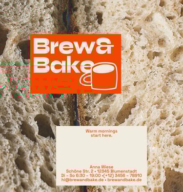 Visitenkarte mit klarer Typografie und Logo-Integration