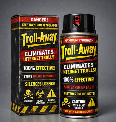 a can of troll - away troll - away spray paint