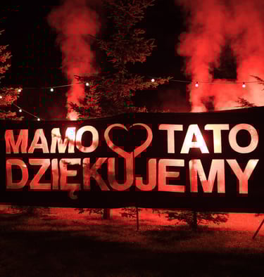 napis mamo tato dziękujemy nowoczesne podziękowania dla rodziców