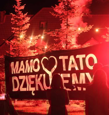 wyjątkowa atrakcja weselna napis na podziękowania dla rodziców 