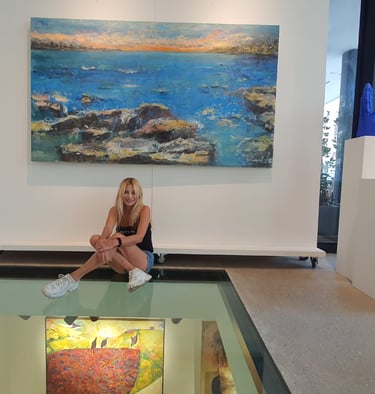 Jessy Tabet painting at Art Scene Gallery