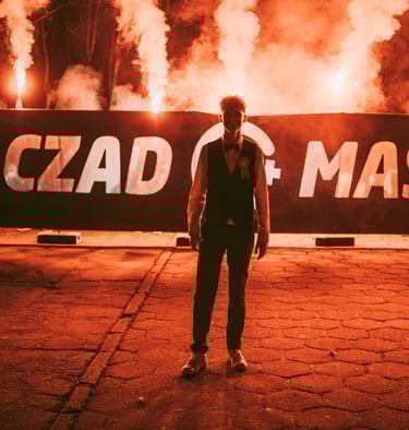 baner na 18 podświetlany napis pirotechniczny