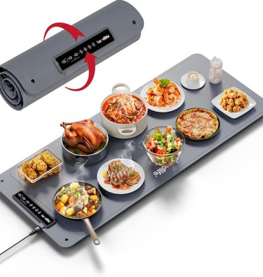 Silicone Foldable Food Warmer for Parties with Child Lock 36 * 16In Grey