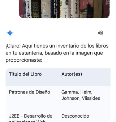 Captura del chat con la app Gemini en mi móvil.