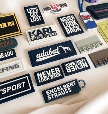 Vibrant and versatile custom rubber & silicone patches, a modern branding solution.