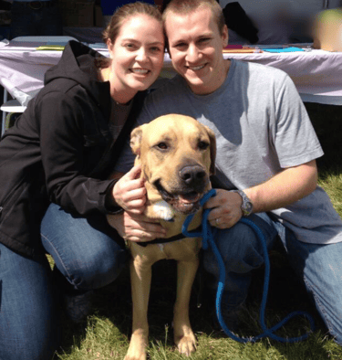 Balou happy and healthy on his adoption day!