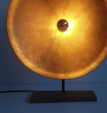 a lamp that is sitting on a table