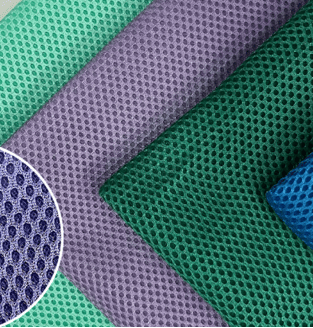 A variety of breathable and lightweight mesh fabrics for sporty custom bag designs.
