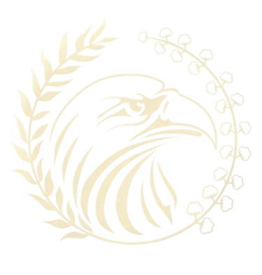 a golden eagle with a laurel and laurels