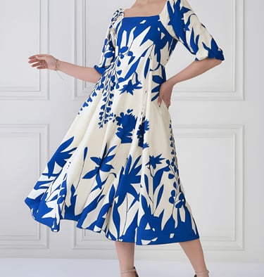 knee length dresses for women myntra