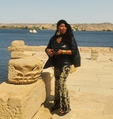 Davida Roze at The Temple of Isis Philae Aswan Egypt September 2022