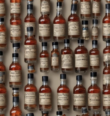 Various bottles of tattoo ink arranged by color on a wooden surface.