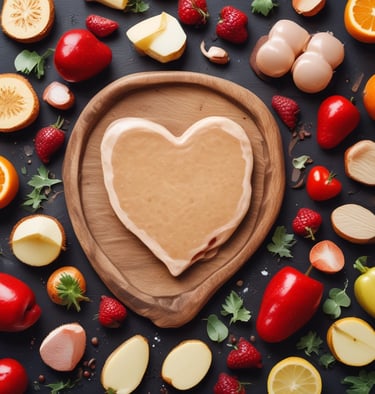 red and white heart shaped ornament
