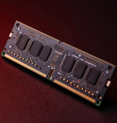 Close-up of a sleek CPU chip glowing softly against a dark background.