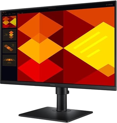 Monitor Samsung 24", FHD, ajuste de altura, 100Hz, USB Hub, Display Port, HDMI, Preto, S4