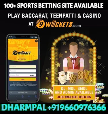 ONLINE CRICKET BETTING ID AVAILABLE DL MDL SMDL MASTER ID SUPER MASTER ID ADMIN ID AVAILABLE