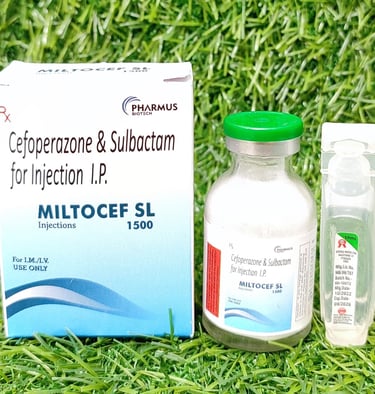 Cefoperazone & Sulbactam for Injection I.P. (MILTOCEF SL 1500)