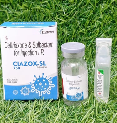 Ceftriaxone & Sulbactam for Injection I.P. (CIAZOX-SL 750)