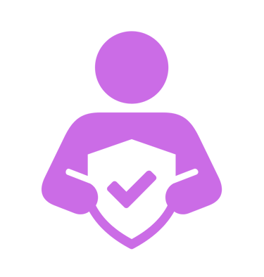  Une personne tenant un symbole de validation