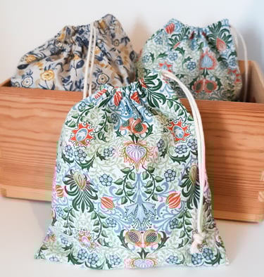 petit pochon tissu coton imprimé