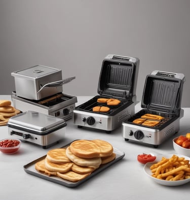 A dimly lit food truck with a variety of packaged goods and beverages displayed inside. The truck is adorned with colorful images of ice cream cones on the exterior, and it is parked on a street, partially obscured by dark shadows and trees.
