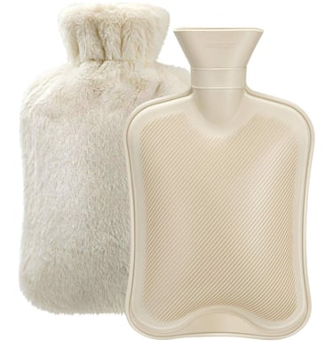 fluffy cream water bottle hot and cold pack