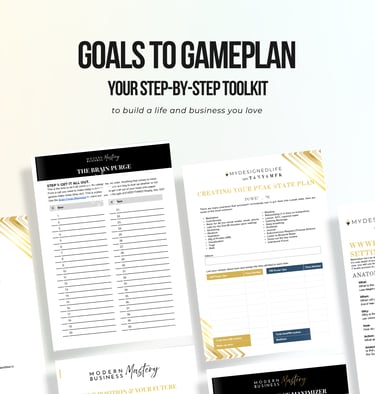 Images of the resources you'll get in Goals to Gameplan.