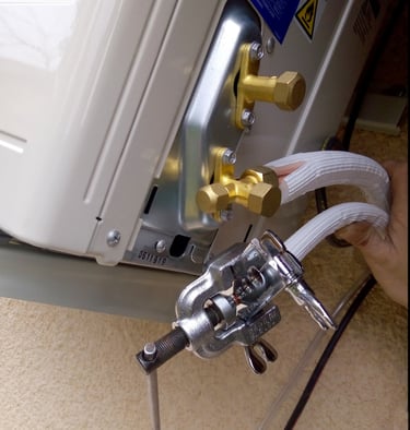 Dudgeonnage d'une liaison de clim