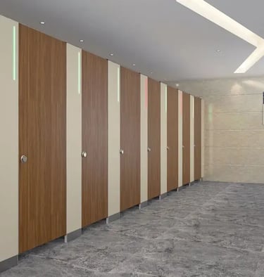 "Hygienic restroom cubicles in Hyderabad hospital"
