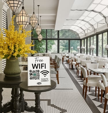 Snabbt och säkert gäst WiFi utan lösenord via QR-kod – Sweden WiFi för hotell , Airbnb, vandrarhem