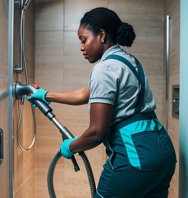 Steam clean bathroom